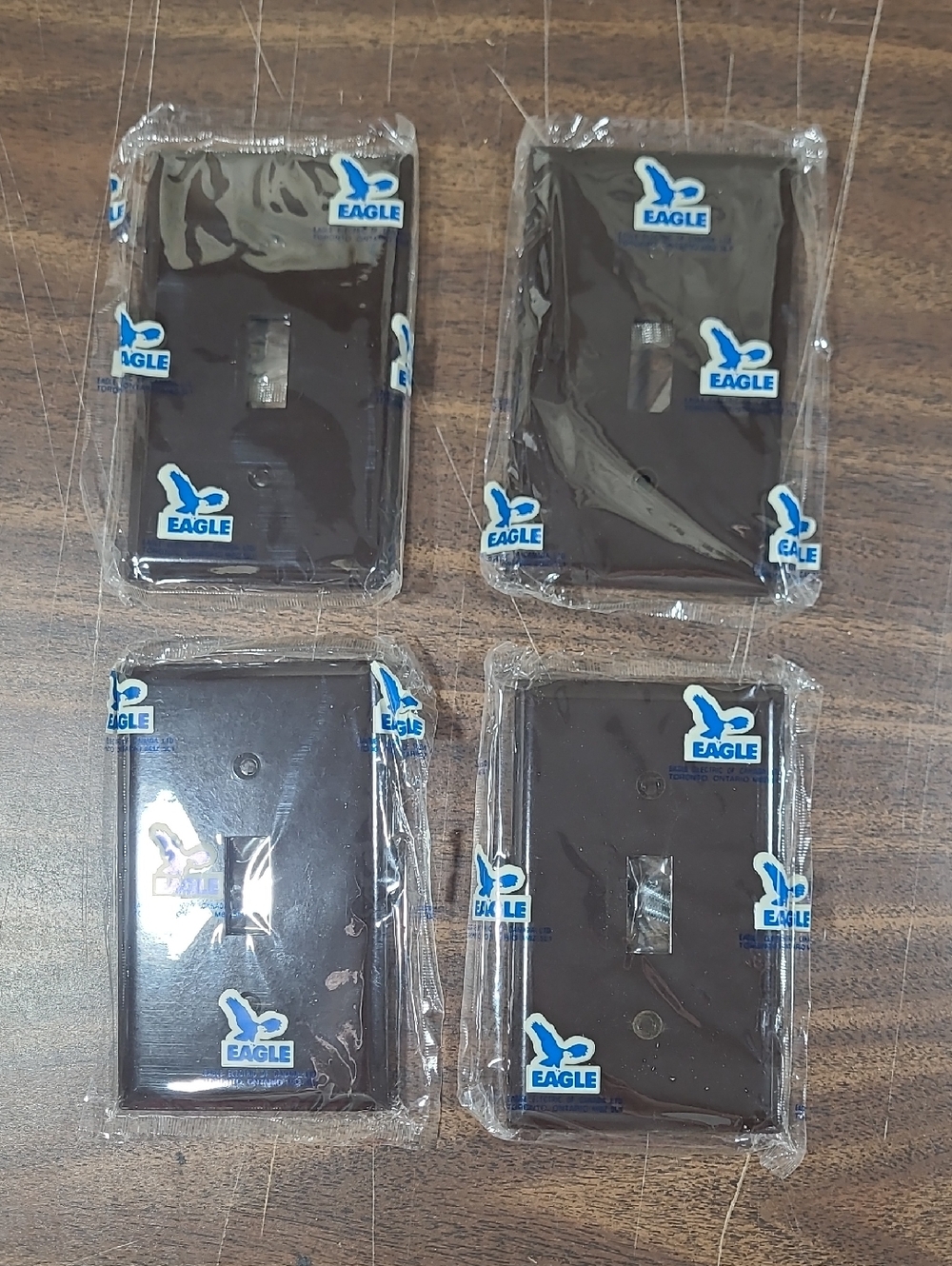 4 Eagle Single Light Switch Cover Wall Plate #1134B Toggle 1 Gang Brown